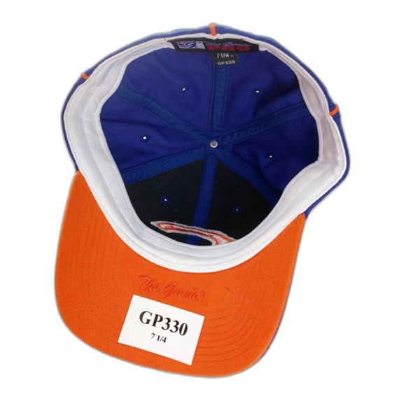 NEW Vintage Logo Chicago Bears Baseball Hat Blue Orange Wool Blend Size 7 1/4 - Picture 7 of 8